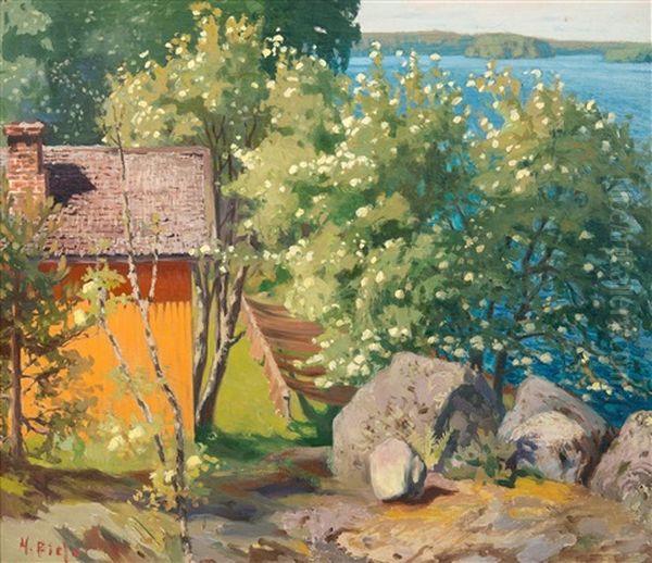 A Sunny Day In June Oil Painting by Helmi Ahlman Biese