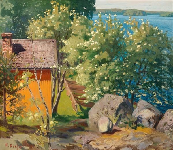 Sunny Day In June Oil Painting by Helmi Ahlman Biese