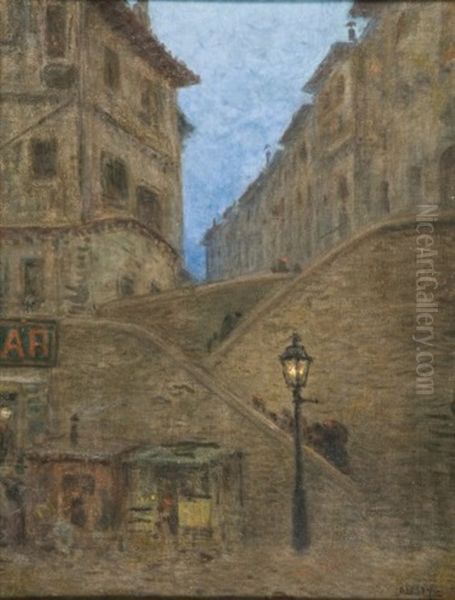 L'eglise Des Acoules A Marseille Oil Painting by Marie Gabriel Biessy