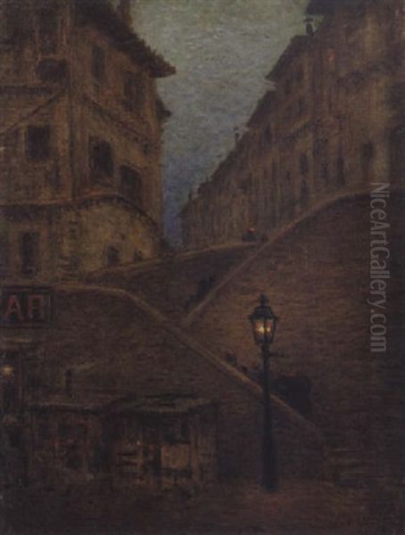 Marseille, Eglise De Acoules Oil Painting by Marie Gabriel Biessy