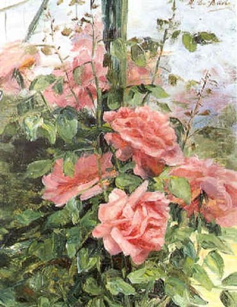 Rosen Oil Painting by Marie De Bievre