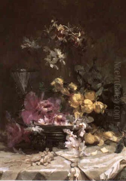 Blumenstuck Oil Painting by Marie De Bievre