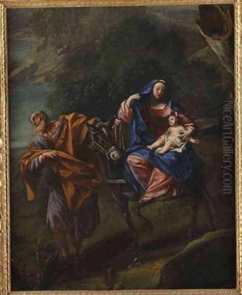 Fuga In Egitto Oil Painting by Vittorio Maria Bigari