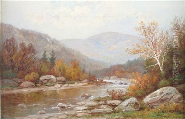 River Landscape Oil Painting by Daniel Folger Bigelow