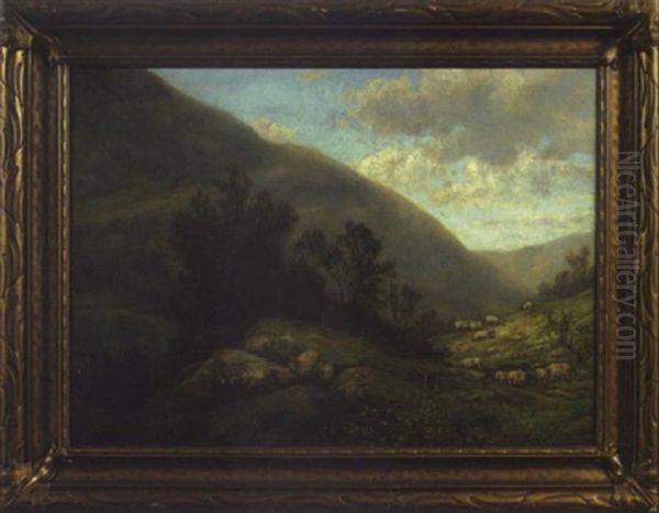 Landscape With Sheep Oil Painting by Daniel Folger Bigelow