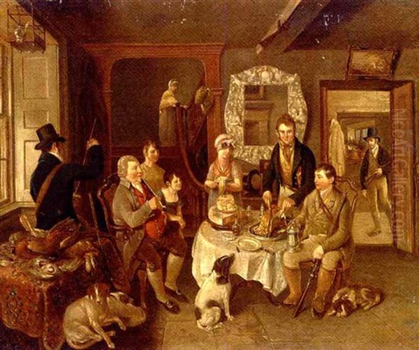 The Shooting Party's Lunch Oil Painting by William Redmore Bigg