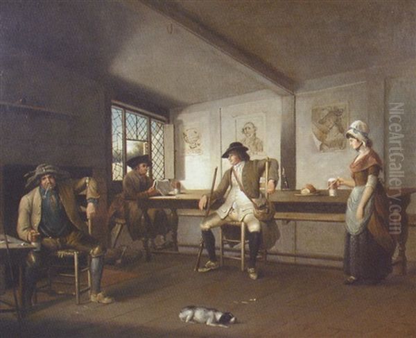 Sportsmen Drinking In A Tavern Oil Painting by William Redmore Bigg