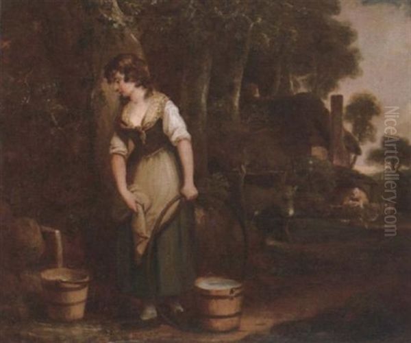 At The Well Oil Painting by William Redmore Bigg