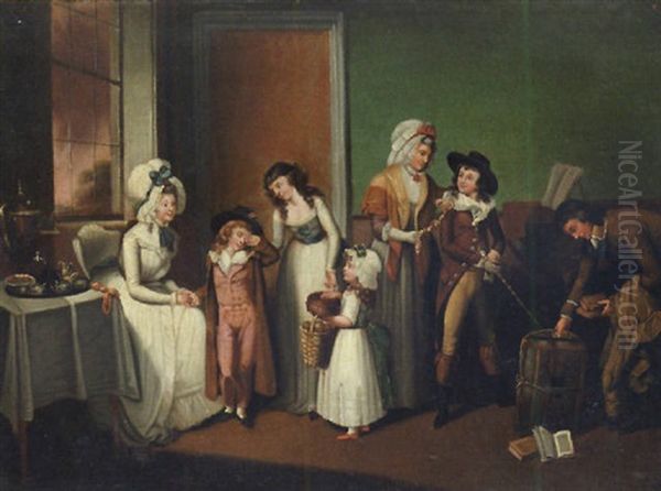 Leaving For School Oil Painting by William Redmore Bigg