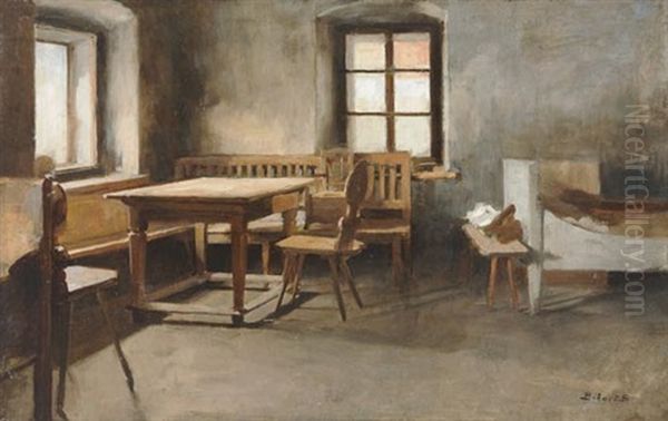 Hungarian Room Oil Painting by Sandor Alexander Bihari