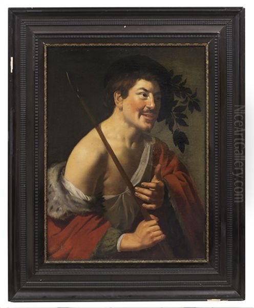 Ritratto Virile In Veste Di Bacco Oil Painting by Jan Van Bijlert