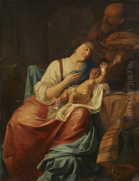 The Nativity Oil Painting by Jan Van Bijlert