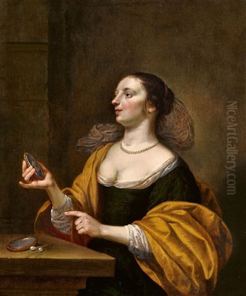 Bildnis Einer Jungen Frau Oil Painting by Jan Van Bijlert