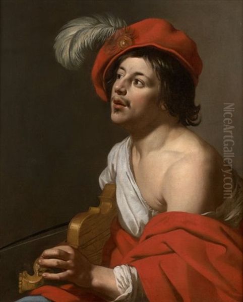 Jeune Violoniste Oil Painting by Jan Van Bijlert