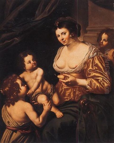 La Charite Oil Painting by Jan Van Bijlert