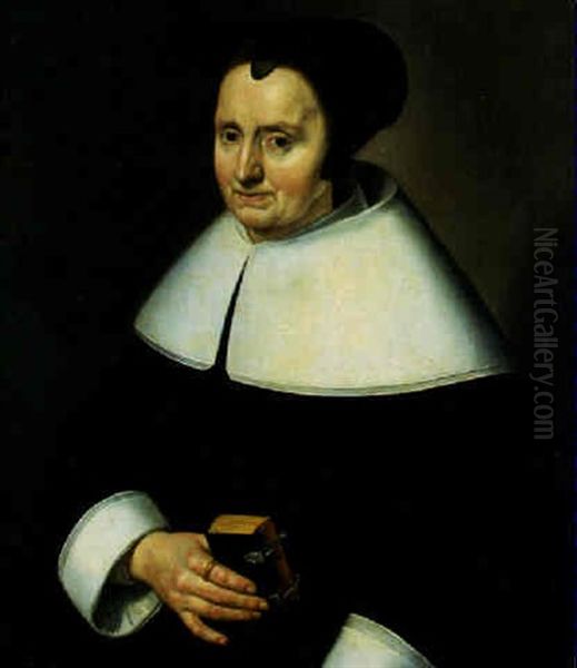 Portrait De Femme Tenant Son Livre De Prieres by Jan Van Bijlert