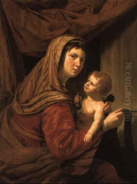 The Virgin And Child Oil Painting by Jan Van Bijlert