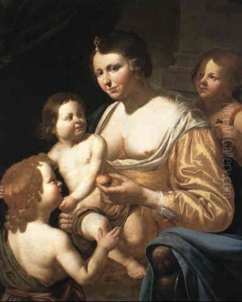 Caritas Oil Painting by Jan Van Bijlert