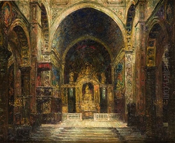 Altar Mayor Oil Painting by Gonzalo Bilbao Martinez