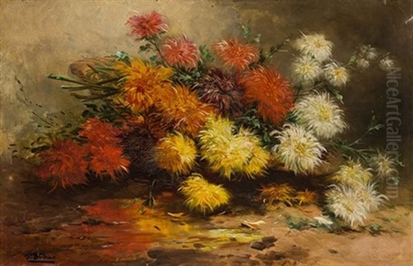 Flores Oil Painting by Gonzalo Bilbao Martinez