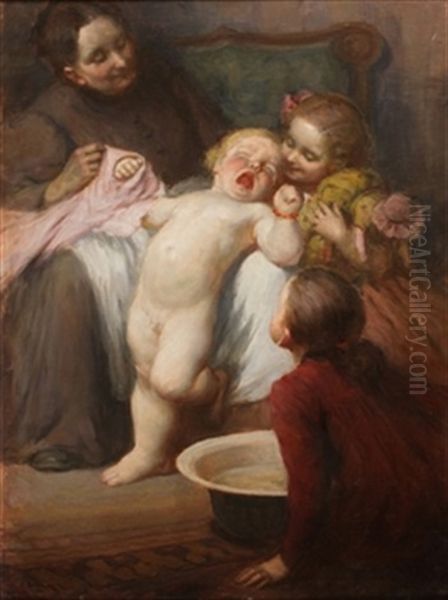 Maternidad Oil Painting by Gonzalo Bilbao Martinez