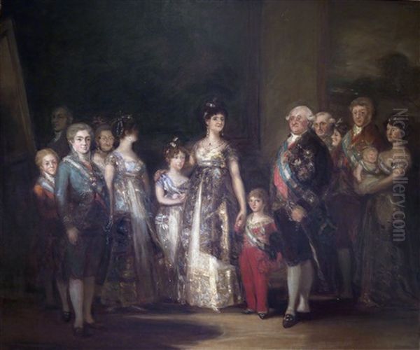 La Familia De Carlos Iv Oil Painting by Gonzalo Bilbao Martinez