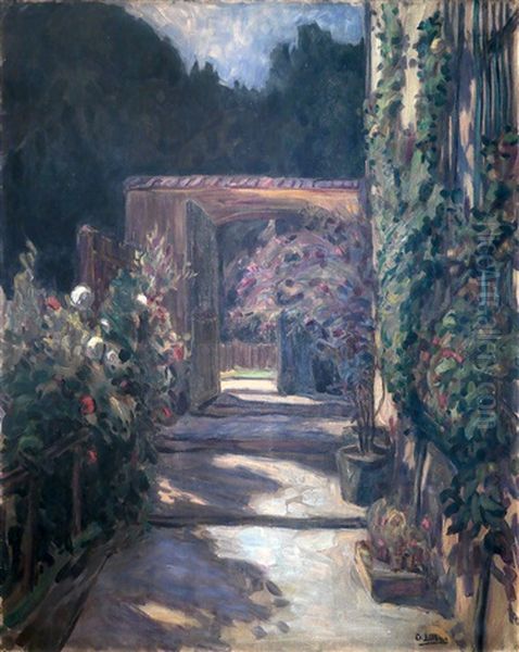 La Entrada Al Jardin Oil Painting by Gonzalo Bilbao Martinez