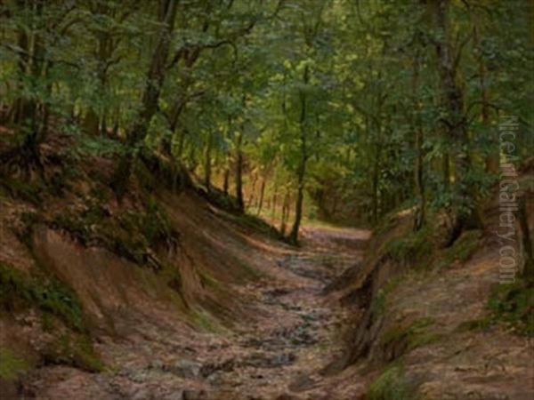 Camino Arbolado Oil Painting by Gonzalo Bilbao Martinez