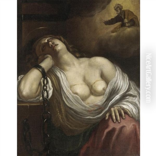 Saint Agatha Oil Painting by Giovanni Bilivert