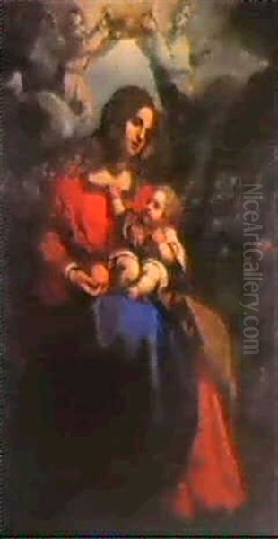 Le Couronnement De La Vierge Al'enfant Oil Painting by Giovanni Bilivert