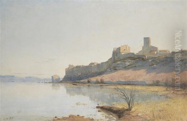 Vue De Bages D'aude Oil Painting by Louis-Lina Bill