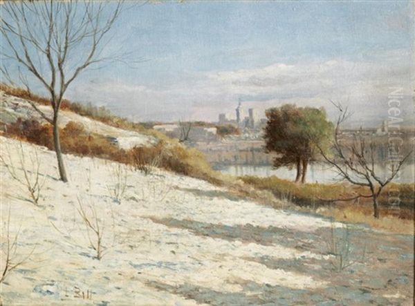 Avignon, L'hiver Oil Painting by Louis-Lina Bill