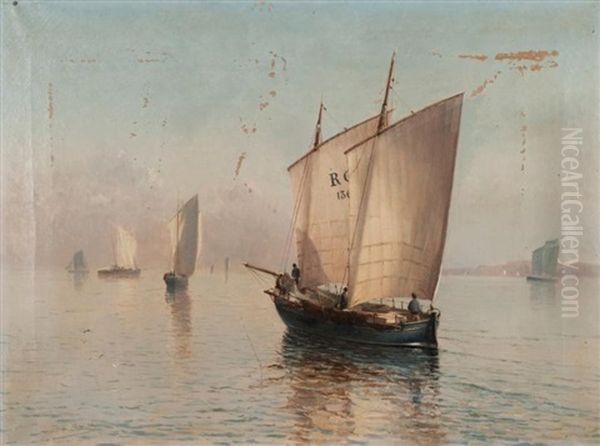 Chalutier Oil Painting by Louis-Lina Bill