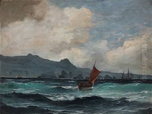 Fra Den Norske Kyst Oil Painting by Carl Ludwig Bille