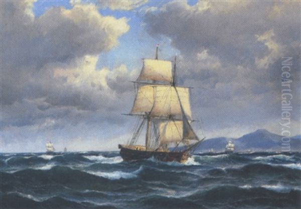 Marine Med Sejlskibe by Carl Ludwig Bille