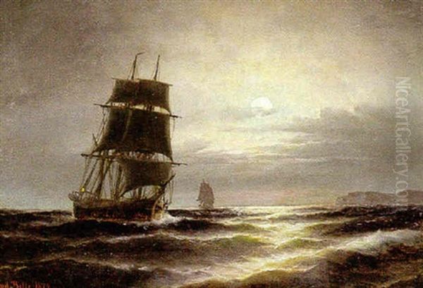 Maneskinsaften I Naerheden Af Dover Oil Painting by Carl Ludwig Bille