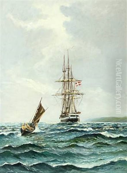 Seascape With The Frigat 