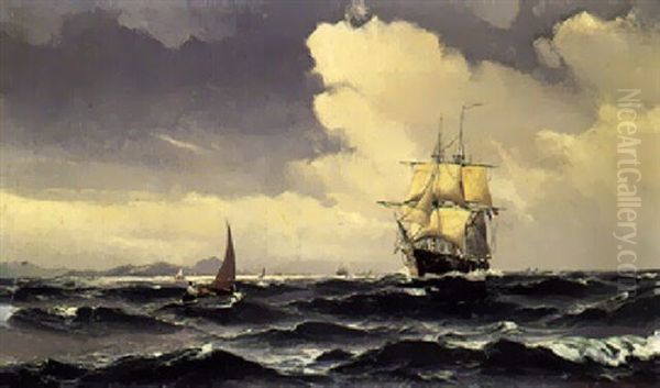 Marine Med Fransk Skib by Vilhelm Victor Bille