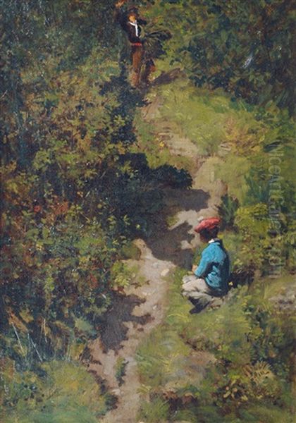 Taking A Rest Oil Painting by Pierre Billet