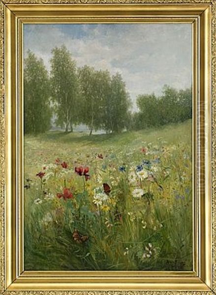 Gronskande Sommarang - Dalaro Oil Painting by Anna Billing