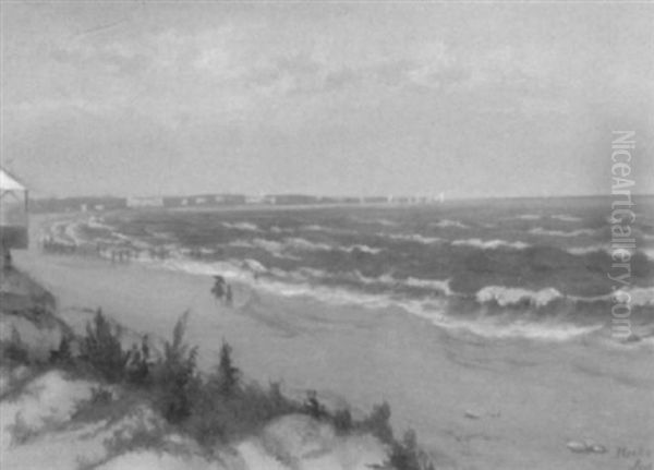 Rockaway Beach Oil Painting by Frederick William Billing