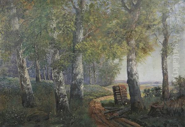 Am Waldrand Oil Painting by Herman Billing