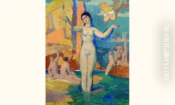 Venus Marine (etude) Oil Painting by Louis Leon Eugene Billotey