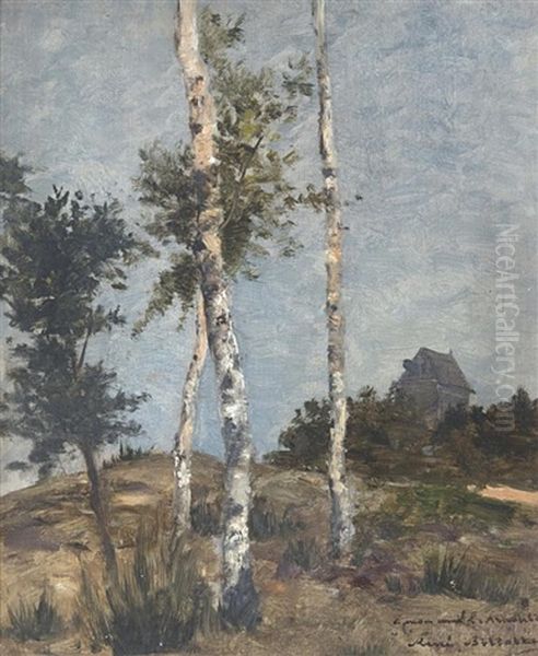 Paysage Aux Bouleaux Oil Painting by Rene Billotte