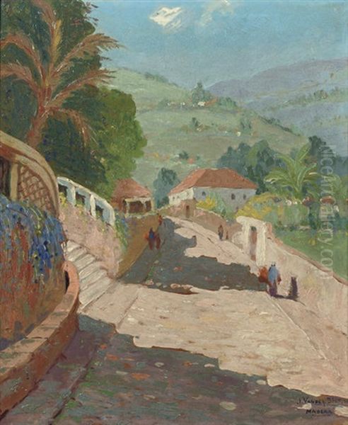 Route De St. Crux, Madeira (+ 2 Others; 3 Works) Oil Painting by Johan van der Bilt