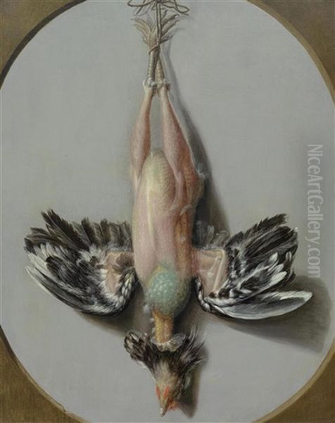 A Pair Of Pendants: Hanging Game Oil Painting by Cornelis (Bilcius) Biltius