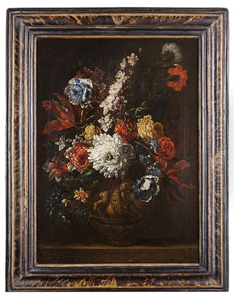 Vaso Di Fiori Oil Painting by Bartolommeo Bimbi