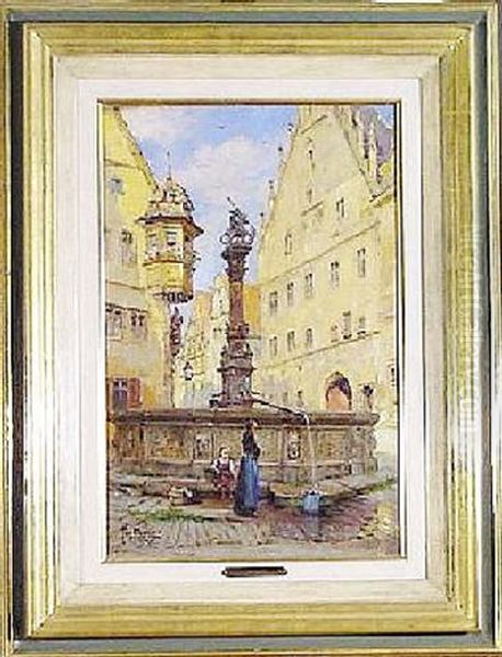 Rothenburg O.d. Tauber Oil Painting by Tony Binder