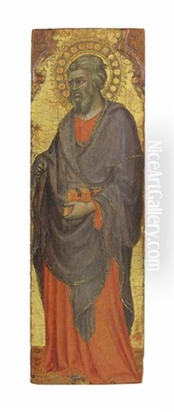 A Male Saint Oil Painting by Benedetto Di Bindo