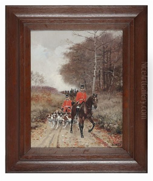 Equipage De Chasse A Courre Oil Painting by Adolphe Gustave Binet